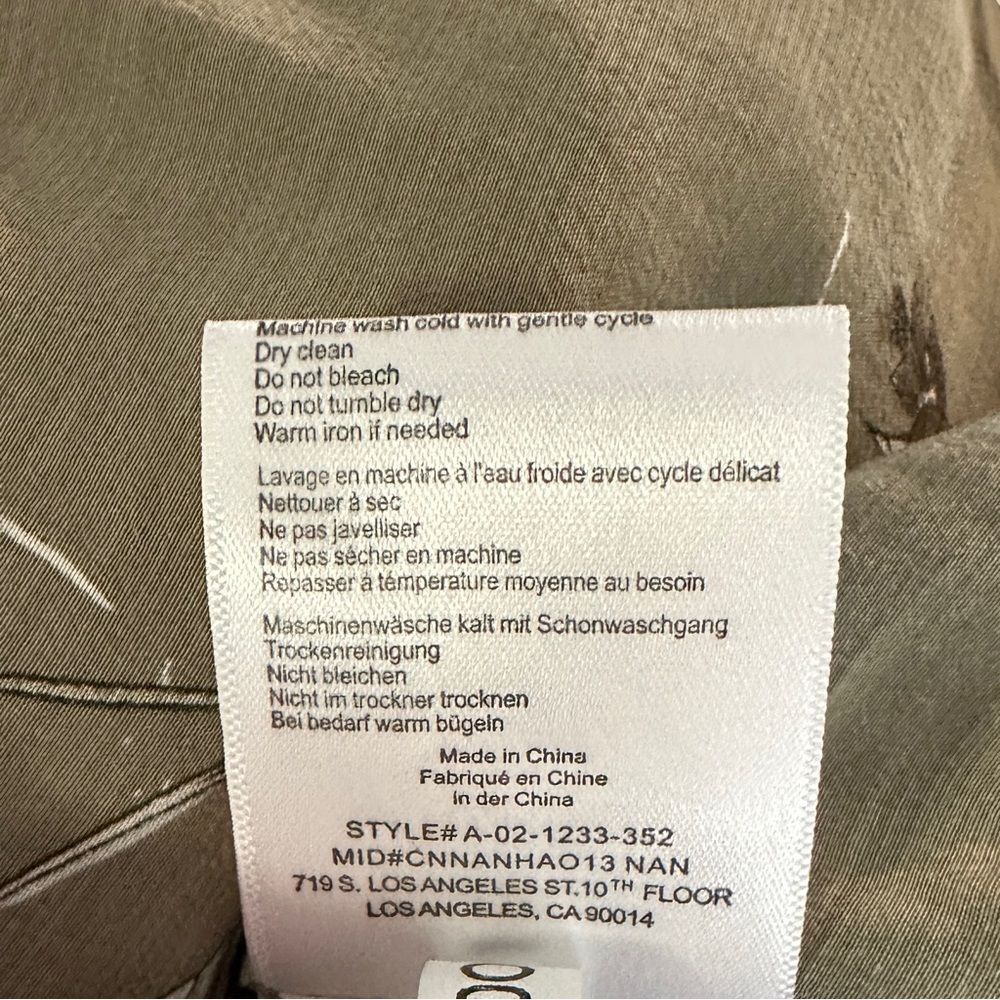 Anine Bing Kaine Dress Tropical Print Olive Smocked Size L • NEW WITH TAGS • - Picture 9 of 12